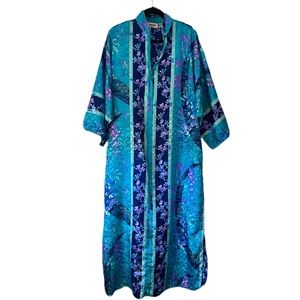 HANES SIGNATURE Floral Muumuu Mumu Maxi Dress Loungewear Size L